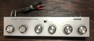 Sony Mx - 6s Vintage Stereo 2 Channel Microphone Mixer,  Made In Japan