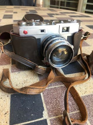 Vintage Petri 35mm Rangefinder Camera Color Corrected F1.  9 4.  5cm Lens Case