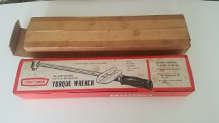 Vintage Sears Craftsman Torque Wrench 0 - 50 Ft/lb Foot Pounds 9 - 44643 Has Box