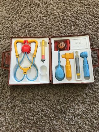 Vintage 1977 Fisher Price Toys Medical Kit Doctor Pretend Play Set Nurse 936