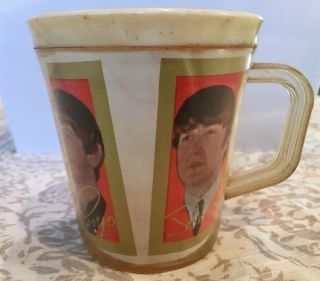 The Beatles,  Vintage Plastic Mug Coffee Cup,  Nems Ent.  Ltd. ,  Lennon