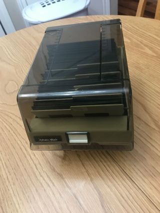 Vintage Mediamate 5.  25 Floppy Disk Storage Box Holder Case Media Disketts