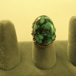Vintage Southwest Turquoise Ring Size 6 Sterling