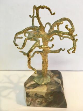 Vintage Russian Imperial Egg Tree Marble Stone Base Display Jewelry Tree Only