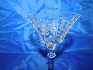VINTAGE SET OF 4 FOSTORIA GLASSES - Etched Floral Optic Design - 2
