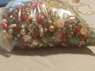 Jewelry making beads modern vintage large small over 8 lbs 4