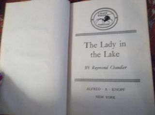 The Lady In The Lake By Raymond Chandler - 1st Ed.  1943
