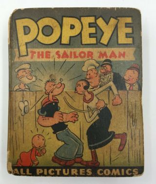 Popeye The Sailor Man 1947 Big Little Book 1422 W/ Olive Oyl,  Wimpy,  Grandpappa