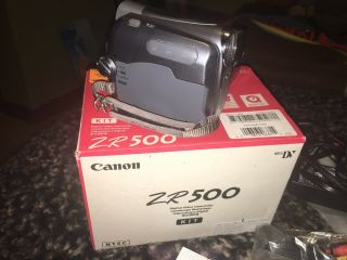 Vintage Canon Zr500 Digital Video Camcorder Kit Box And More