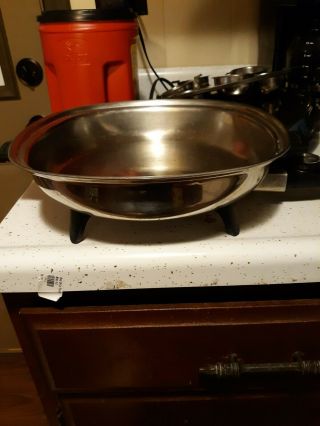 Vintage ARISTO CRAFT STAINLESS STEEL Electric Skillet Pan COOKWARE 6 Egg Poacher 5