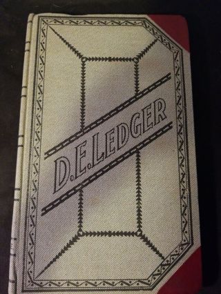 Vintage D.  E.  Single Entry Ledger Record Book Without Units 128 Pages