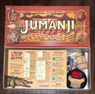 Vintage Jumanji Movie Board Game 100 Complete 1995 Milton Bradley