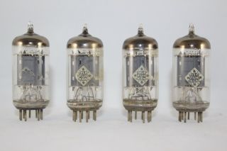 4 Perfectly Matched Quad Telefunken Ecc83 12ax7 Test Very Strong 100,  Nos