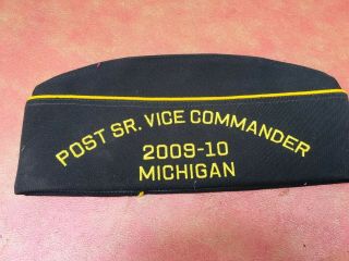 Vintage VFW Garrison Hat And Hat Pins Marines JR.  Vice Commander MI 7