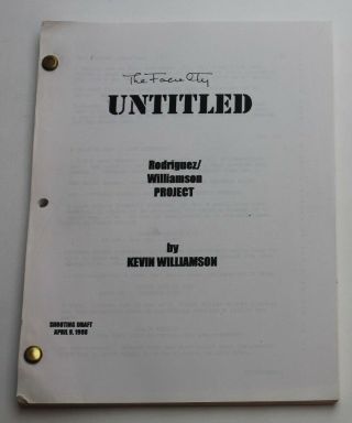 The Faculty 1998 Movie Script Written By Kevin Williamson,  Teachers Are Aliens