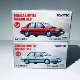 [tomica Limited Vintage Neo Lv - N23a/b S=1/64] 5th Anniversary Isuzu Gemini C / C