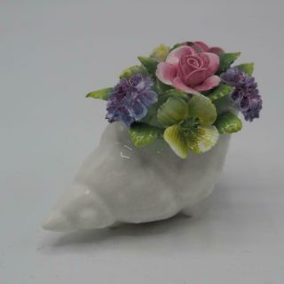 Vintage Royal Adderley Floral Bone China Made In England Porcelain Flowers Shell