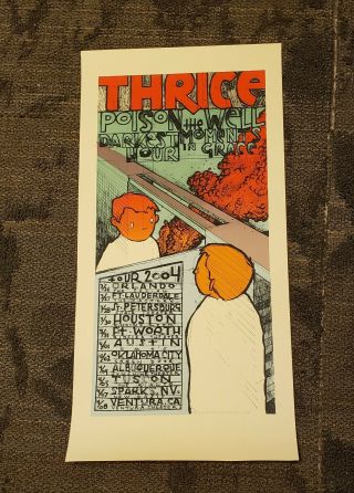 Thrice / Poison The Well / Darkest Hour 2004 Tour Poster Jay Ryan Vintage