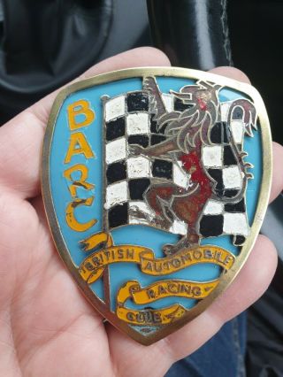 Vintage British Automobile Racing Club Car Badge Barc