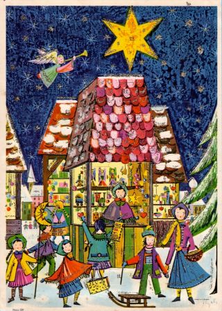 Vintage Haco 239 Advent Christmas Market Calendar West Germany German