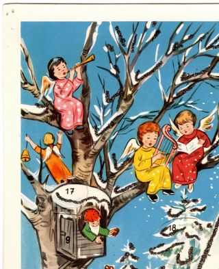 Vintage Advent Christmas Calendar West Germany Wolff Leber Frau Holle Mica 2