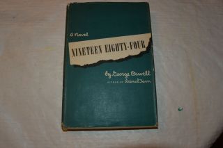 George Orwell 1984 Nineteen Eighty - Four Vintage 1949 Hbdj Book Club Edition