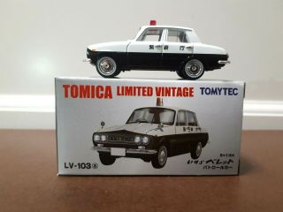 Tomytec Tomica Limited Vintage Lv - 103a Isuzu Bellett Police Car