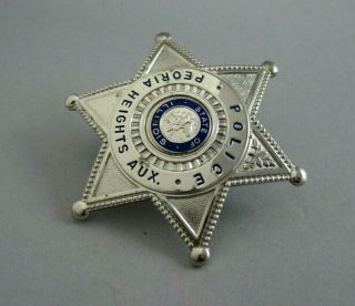 Vintage Badge Peoria Heights Illinois Obsolete