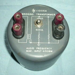 One Hewlett Packard Vintage Audio Bridging Transformer - Type 11005a