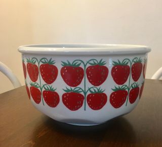 Vintage Arabia Finland Pomona Strawberry Large Mid Century Mcm Bowl