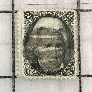 Vintage U.  S.  Stamp: Scott 73,  2c Jackson (black),  Condition: Fine