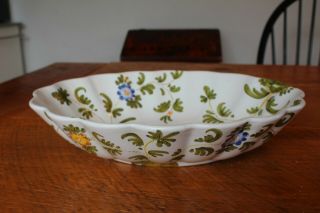 Vintage Cantagalli Faience Italy Oval Serving Vegetable Bowl (9 " X 12 ")