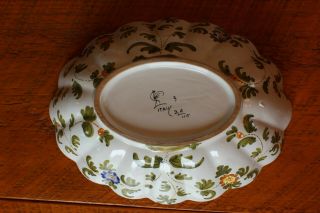 VINTAGE CANTAGALLI FAIENCE ITALY OVAL SERVING VEGETABLE BOWL (9 