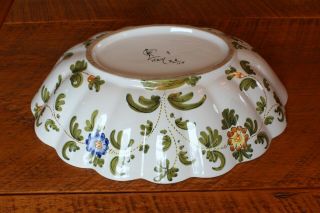 VINTAGE CANTAGALLI FAIENCE ITALY OVAL SERVING VEGETABLE BOWL (9 