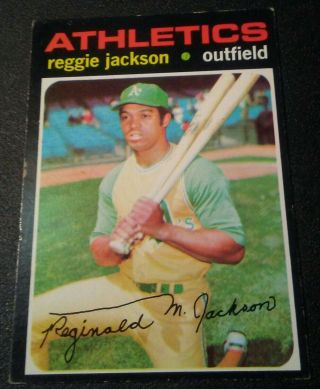 Vintage 1971 Topps Reggie Jackson Oakland A 