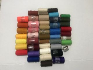 45 Rolls Pretty Punch Embroidery Acrylic Yarn Vintage Thread Spools Assorted