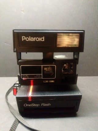 Vintage Poloroid 600 One Step Instant Film Camera W/ Strap