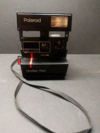 Vintage Poloroid 600 One Step Instant Film Camera w/ Strap 2