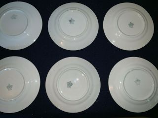 (Set of 6) Vintage Crown Porcelain Potteries BLUEBIRD 6 1/4 