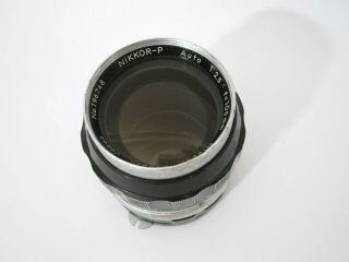 Vtg NIKKOR P Nikon Film Camera Lens Auto 1:2.  5 f=105mm Japan Nippon Kokagu 3