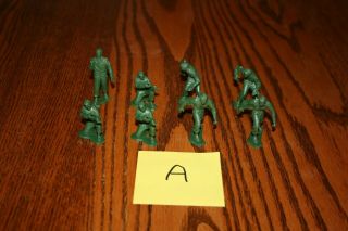 Andy Gard Set Of Eight Vintage Army Soldiers A - Auburn Mpc Marx Payton Timmee