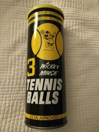 Vintage Mickey Mouse Tennis Balls Can 1970s