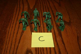 Andy Gard Set Of Eight Vintage Army Soldiers C - Auburn Mpc Marx Payton Timmee