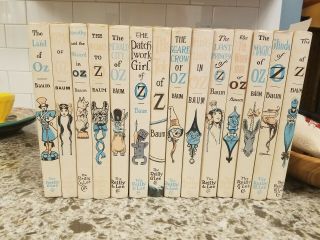 Wizard Of Oz,  L Frank Baum,  Full Set Of 14,  White Cover Edition,  Reilly & Lee Co