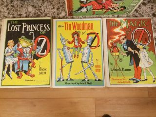 Wizard of Oz,  L Frank Baum,  Full Set of 14,  White Cover Edition,  Reilly & Lee Co 8
