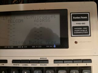 Tandy Radio Shack TRS - 80 Model 100 Portable Computer Laptop 26 - 3802 3
