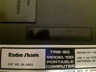 Tandy Radio Shack TRS - 80 Model 100 Portable Computer Laptop 26 - 3802 7