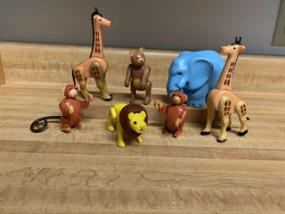 Vintage Fisher Price Little People 991 Play Family Circus Animals Lion Elephant 2