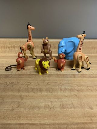 Vintage Fisher Price Little People 991 Play Family Circus Animals Lion Elephant 4