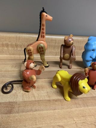 Vintage Fisher Price Little People 991 Play Family Circus Animals Lion Elephant 5
